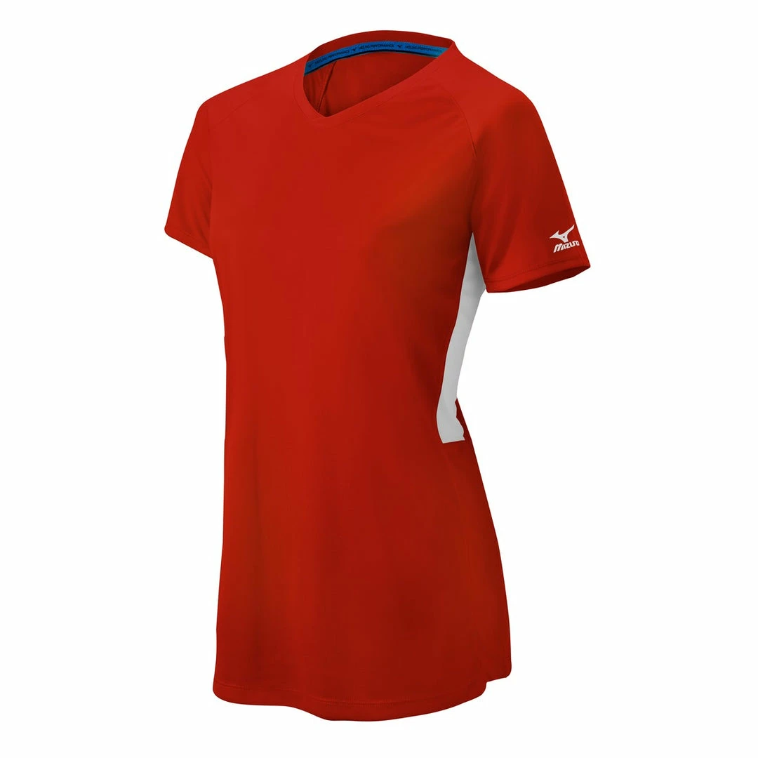 Mizuno Girls Comp Short-Sleeve V-Neck Jersey 1 Mizuno Girls Comp Short-Sleeve V-Neck Jersey