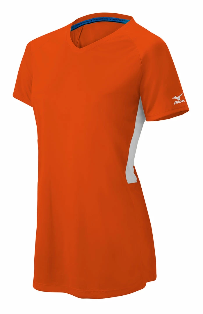 Mizuno Girls Comp Short-Sleeve V-Neck Jersey 6 Mizuno Girls Comp Short-Sleeve V-Neck Jersey - Image 6