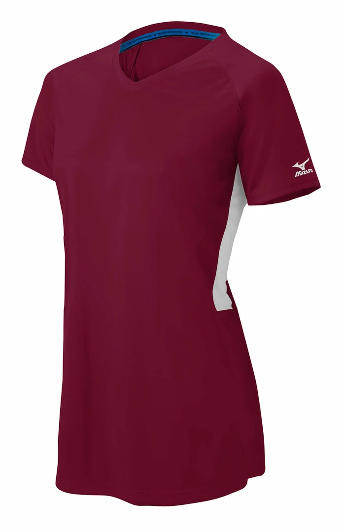 Mizuno Girls Comp Short-Sleeve V-Neck Jersey 4 Mizuno Girls Comp Short-Sleeve V-Neck Jersey - Image 4