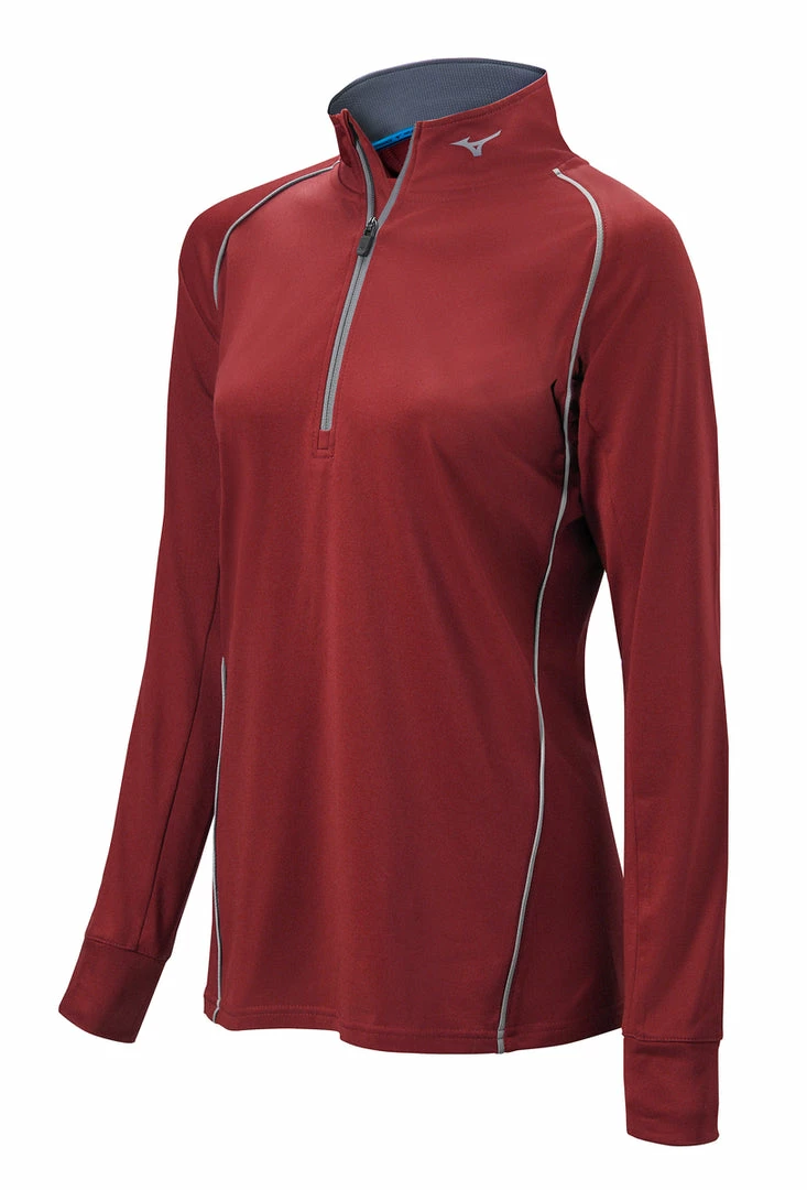 Mizuno Womens Comp 1/2 Zip Hitting Top Apparel 2 Mizuno Womens Comp 1/2 Zip Hitting Top Apparel - Image 2