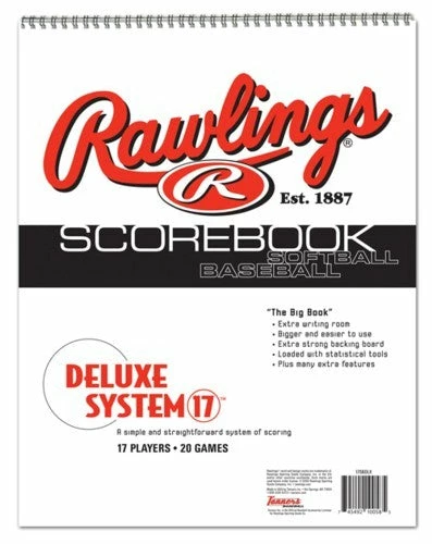 Rawlings Deluxe System 17 Big Book Scorebook 17SBDLX Accessories 1 Rawlings Deluxe System 17 Big Book Scorebook 17SBDLX Accessories