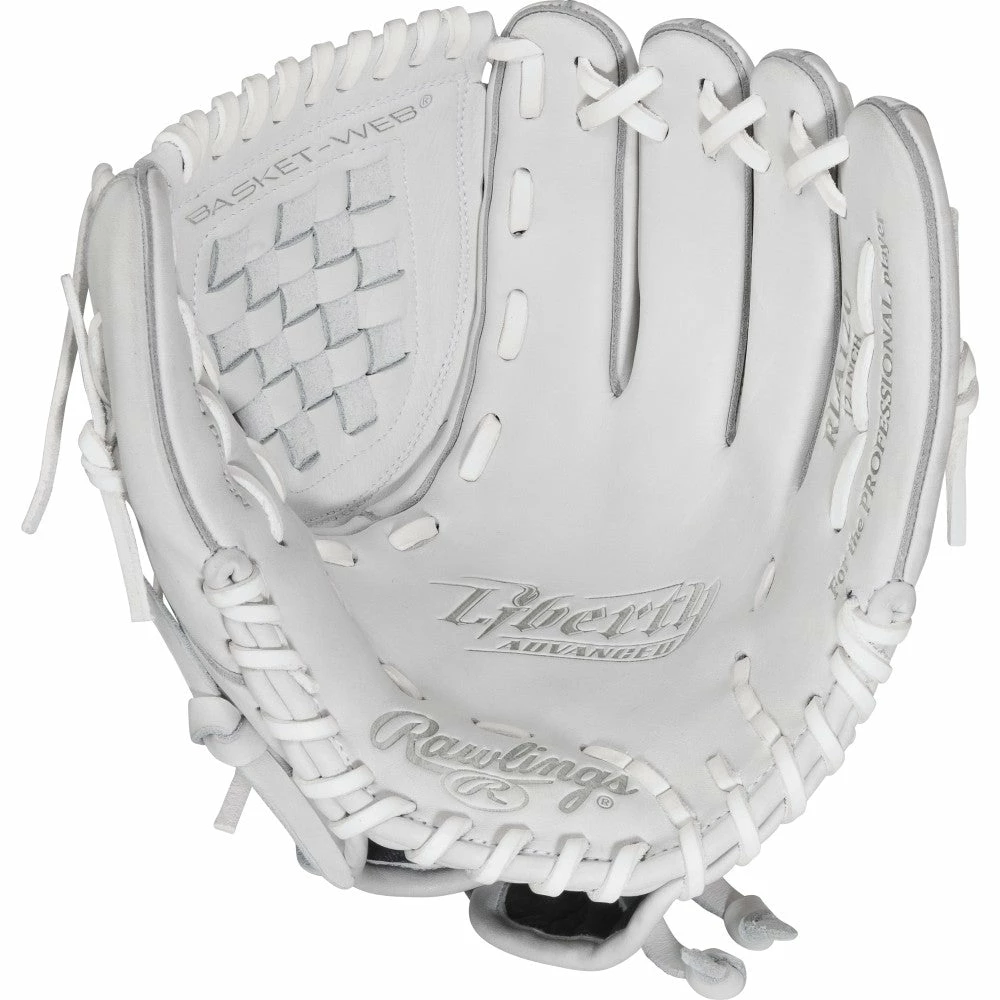 Rawlings Liberty Advanced RLA120-3WG 12 Inch White Fastpitch Glove Softball Gloves 1 Rawlings Liberty Advanced RLA120-3WG 12 Inch White Fastpitch Glove Softball Gloves