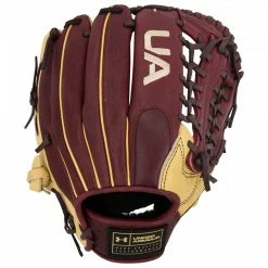 Baseball Gloves Under Armour Genuine Pro 11.75″ Infield Glove UAFGGP-1175MT -baseball bat Popular Shop under armour baseball glove uafggp 1175mt genuine pro black cherry cream 1080x1080
